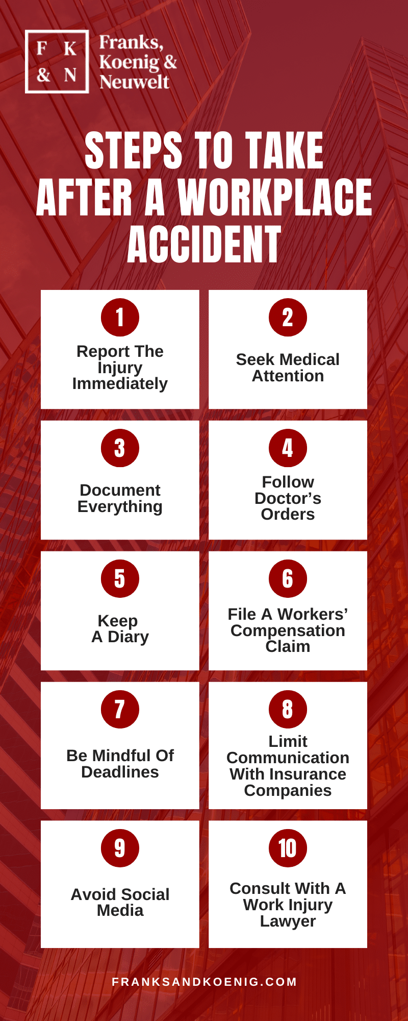Steps To Take After A Workplace Accident Infographic